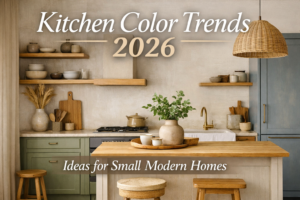 Kitchen color trends 2026 for small modern homes and stylish interiors
